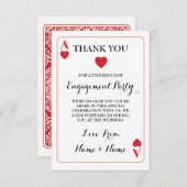 Danke Spielkarte-Herzass rot (Vorne/Hinten)