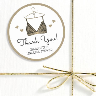 Danke Spitze Wasserfarbe Wäsche Junggesellinnen-Ab Runder Aufkleber