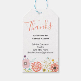 Danke Spring Tags | Realtor Marketing Geschenkanhänger