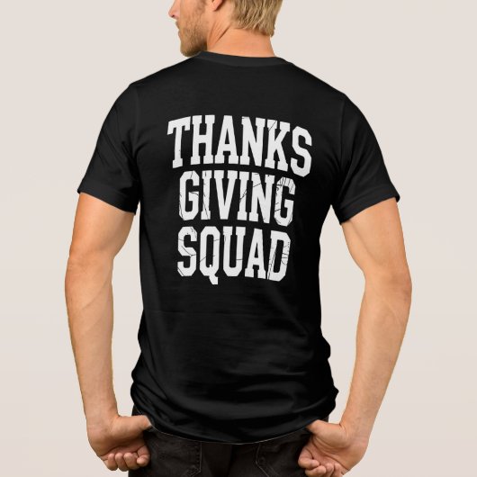Danke, Squad fett Text Typografy Design Tri-Blend Shirt (Rückseite)