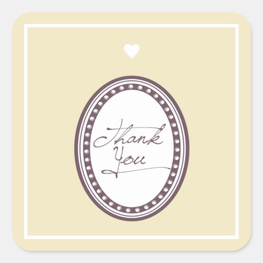 Danke, Square Stickers (Vorderseite)