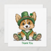 Danke St. Patrick's Day Corgi Dog (Vorne/Hinten)