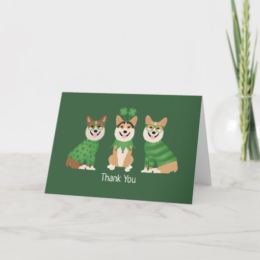 Danke St Patricks Day Pembroke Welsh Corgi Dog (Vorderseite)