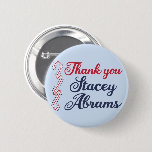Danke Stacey Abrams Button (Vorne & Hinten)
