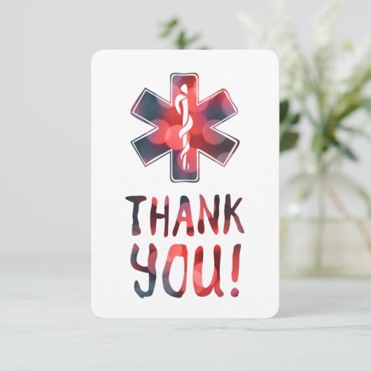 Danke, Star des Lebens bokeh Einladung (Stehend Vorderseite)