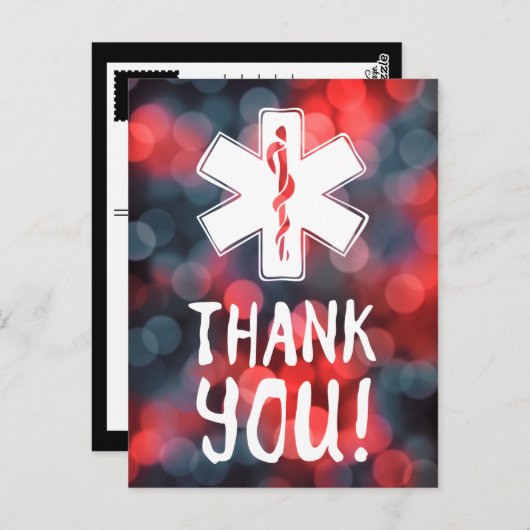 Danke, Star des Lebens bokeh Postkarte (Vorne/Hinten)