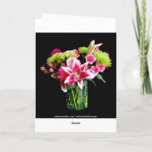 Danke, Stargazer Lily Bouquet Dankeskarte (Rückseite)