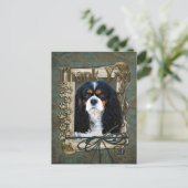 Danke - Steinpfähle - Cavalier Postkarte (Stehend Vorderseite)