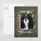 Danke - Steinpfähle - Cavalier Postkarte (Vorne/Hinten)