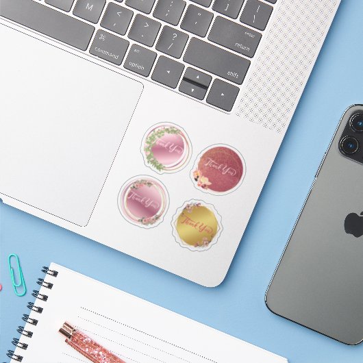 Danke, Sticker (Laptop mit iPhone)