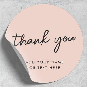 Danke Sticker   Mattrosa Pink