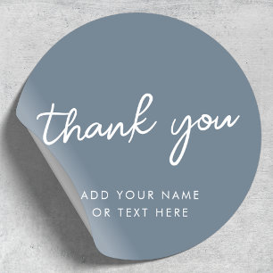 Danke Sticker   Minimal Blau Grau