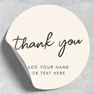 Danke Sticker   Minimal Neutral Creme