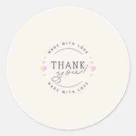 Danke Sticker rosa creme regenbogen