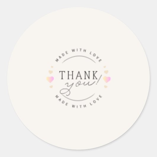 Danke Sticker rosa creme regenbogen (Vorderseite)
