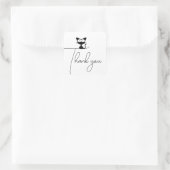 Danke Sticker - Süße schwarze Katze Minimalist (Tasche)