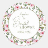 Danke Stickers für eine Brautdusche. (Vorderseite)