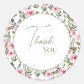 Danke Stickers für eine Brautdusche. (Vorderseite)