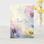 Danke Stiefmütterchen Abstrakt Karte (Gelbe Blume)