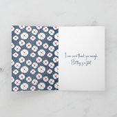 Danke Strichmännchen Girl mit Daisies Karte (Innenseite)