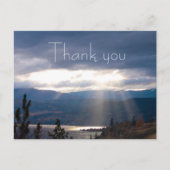 Danke Sun Rays Lakeshore Storm Clouds Postkarte (Vorderseite)