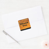 Danke Sunset Foto Orange Abend Dankbarkeit Quadratischer Aufkleber (Umschlag)