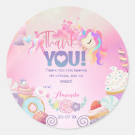 Danke, Sweet Birthday Geschenketiketten Runder Aufkleber