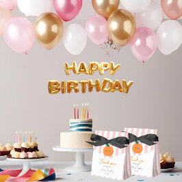 Danke Sweet Pinky Streifen lächelnd orange Geschenkschachtel