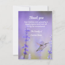 Danke Sympathie Kolibri Lavendel Blumen