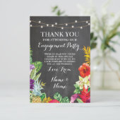 Danke Tafel rustikale Aloha Tiki Karte (Stehend Vorderseite)