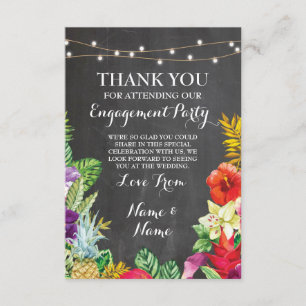 Danke Tafel rustikale Aloha Tiki Karte