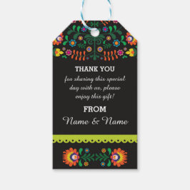 Danke Tags Fiesta Mexican Print Wedding Geschenkanhänger