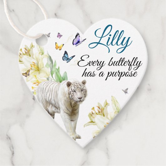 Danke Tags, Tiger Gefallen Tags Geschenkanhänger (Vorderseite)