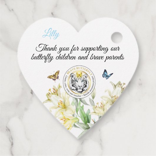 Danke Tags, Tiger Geschenkanhänger (Rückseite)