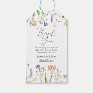 Danke Tags Wedding Wildblume Floral Geschenkanhänger