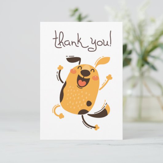 Danke, Tanz Dankeskarte (Stehend Vorderseite)