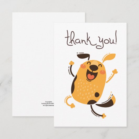 Danke, Tanz Dankeskarte (Vorne/Hinten)