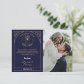 Danke Tarot Moon Crystals Hearts Wedding Cards Begleitkarte (Stehend Vorderseite)