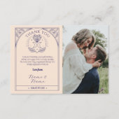 Danke Tarot Moon Crystals Hearts Wedding Cards Begleitkarte (Vorderseite)