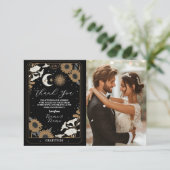 Danke Tarot Sun Moon Foto Hochzeitkarten Begleitkarte (Stehend Vorderseite)