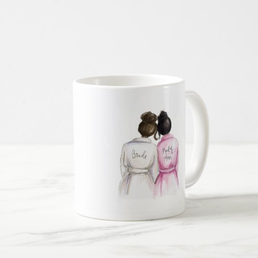 Danke Tassen-DK-Br-Brötchen-Braut Bk Brötchen MOH Kaffeetasse (VorderseiteRechts)