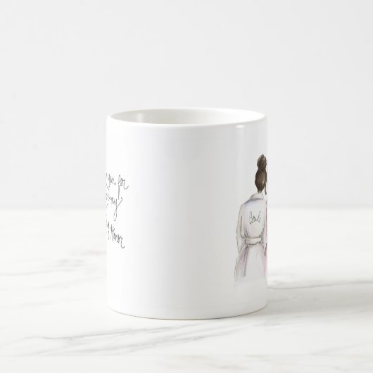 Danke Tassen-DK-Br-Brötchen-Braut Bk Brötchen MOH Kaffeetasse (Mittel)