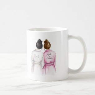 DANKE Tassen-schwarze Brötchen-Braut Kaffeetasse