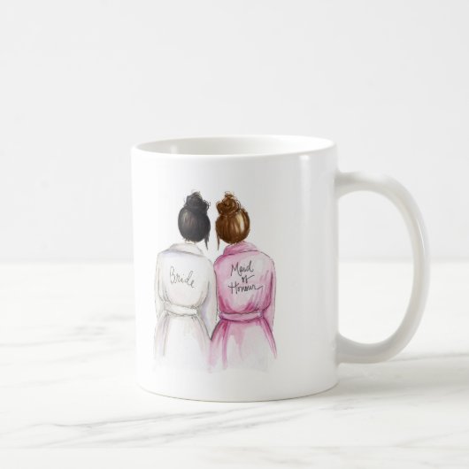 DANKE Tassen-schwarze Brötchen-Braut Kaffeetasse (Rechts)
