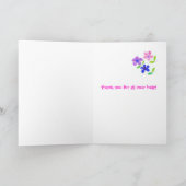 Danke, Teacher Card - Blume Power Dankeskarte (Innenseite)
