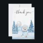Danke Teddy Bear Christmas Winter<br><div class="desc">Dieses Design kann in dem Bereich personalisiert werden, der durch das Ändern des Fotos und/oder Textes zur Verfügung gestellt wird. Sie können auch angepasst werden, indem Sie auf Vorlage personalisieren klicken und dann auf die Schaltfläche klicken, um weitere Optionen anzupassen, um die Hintergrundfarbe zu löschen oder zu ändern, Text hinzuzufügen,...</div>