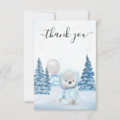 Danke Teddybär Weihnachten Winter (Vorderseite)
