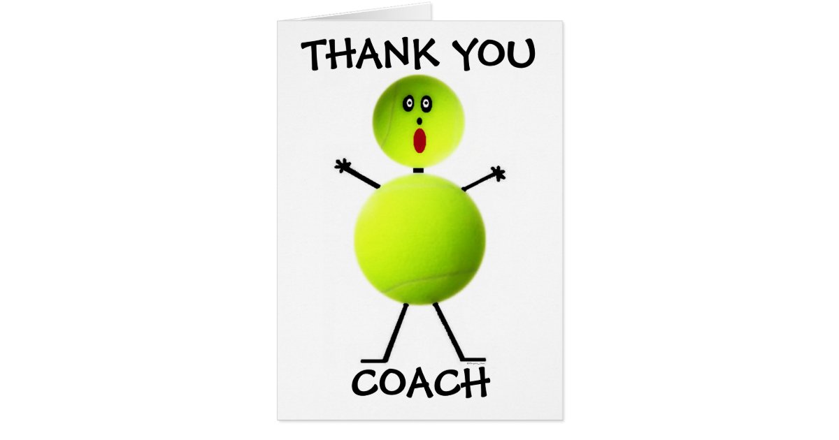 Danke Tennis-Trainer Karte | Zazzle Danke Tennis-Trainer Karte | Zazzle