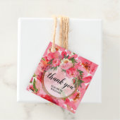 Danke, Text Peony Blume Geschenkanhänger (Beispiel)