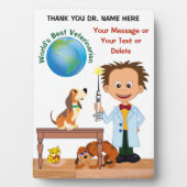 Danke, Tierarzt, Ihm, PERSONALISIERT Fotoplatte (Vorderseite)